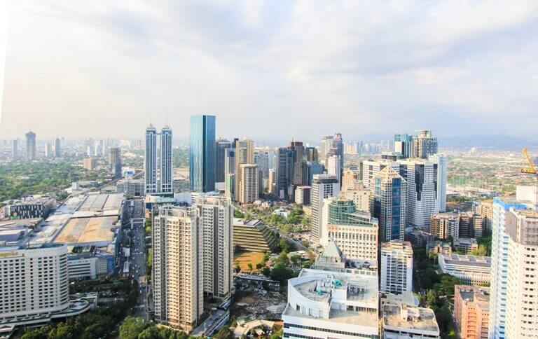 A view of Ortigas Center's skyline