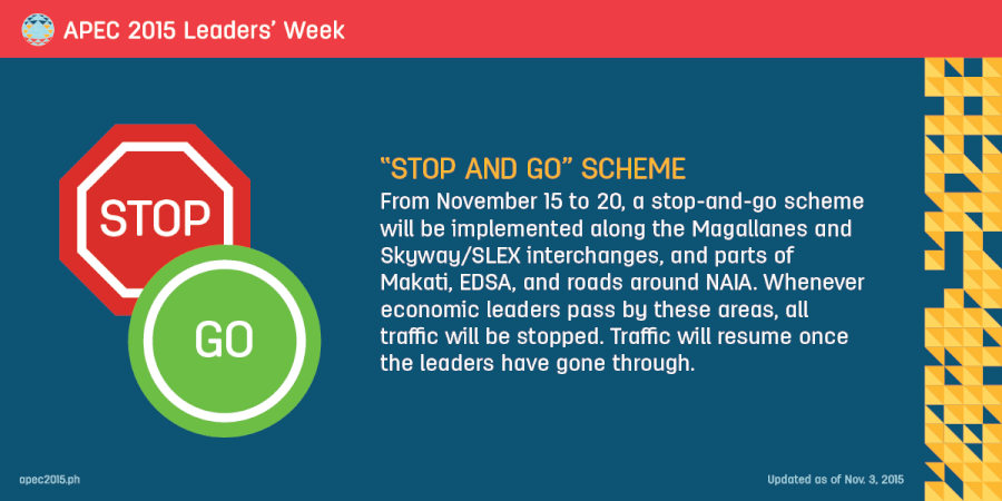 APEC Advisories on Rerouting Schemes and Road Closures in Metro Manila